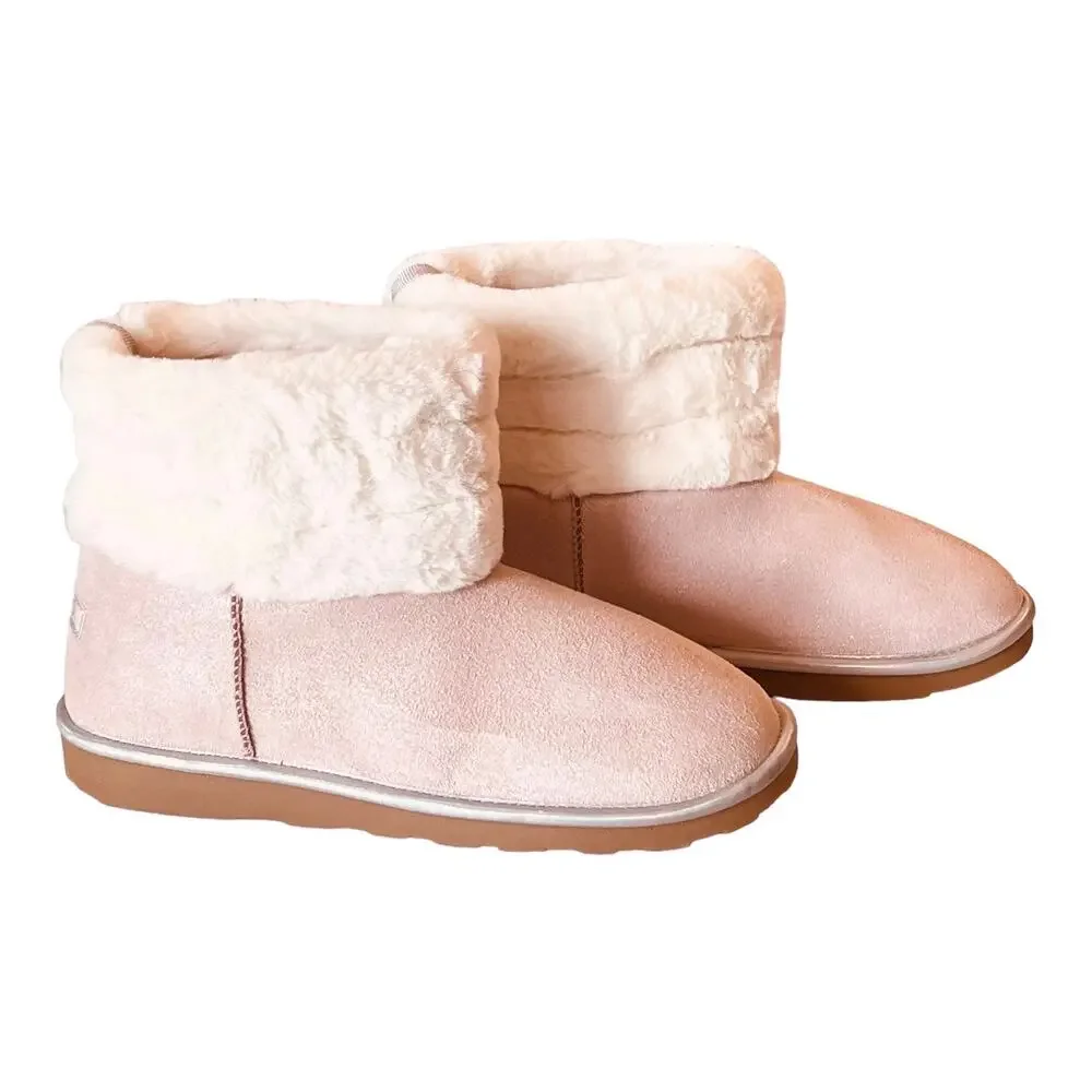 Nautica Pink BOOT with Sherpa Fur Winter Snow Bootie Girls 5, Women's 6.5 NWOT